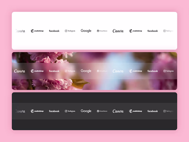 Cover image for BlurredLogoScroller is a Framer code