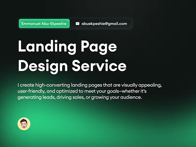 Cover image for Landing Page Design Service
