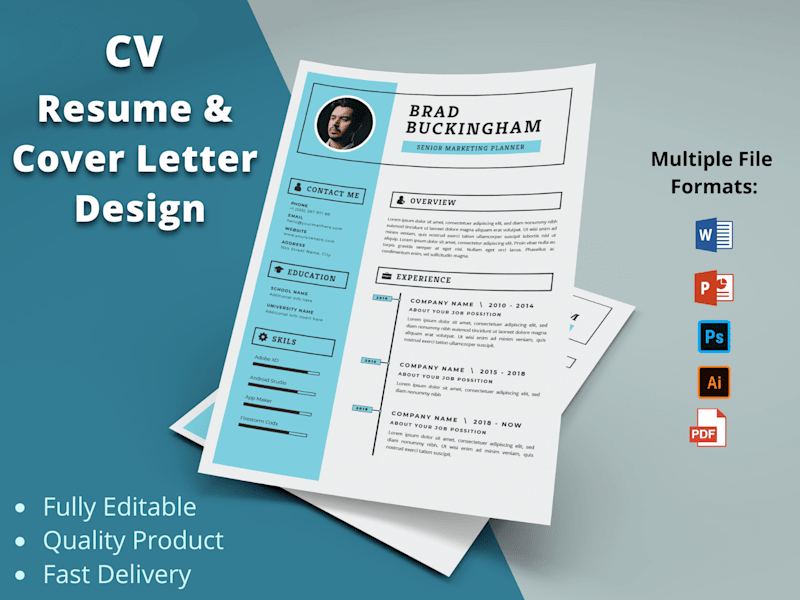 Cover image for Unique and professional resume, CV, cover letter
