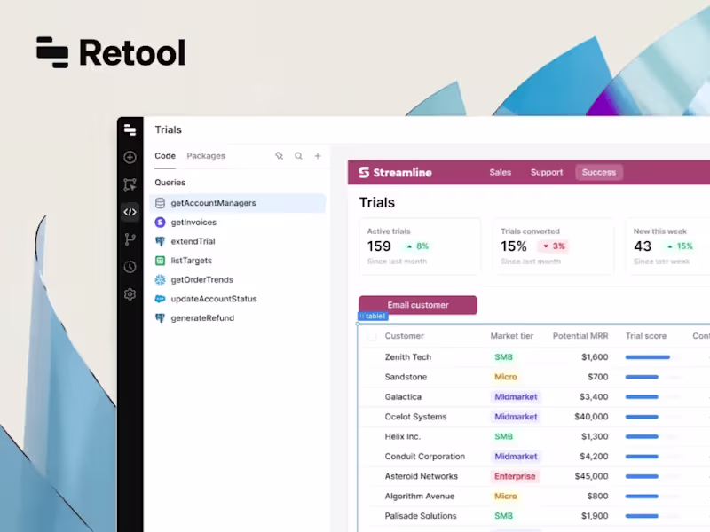 Cover image for Custom Internal App Development with Retool