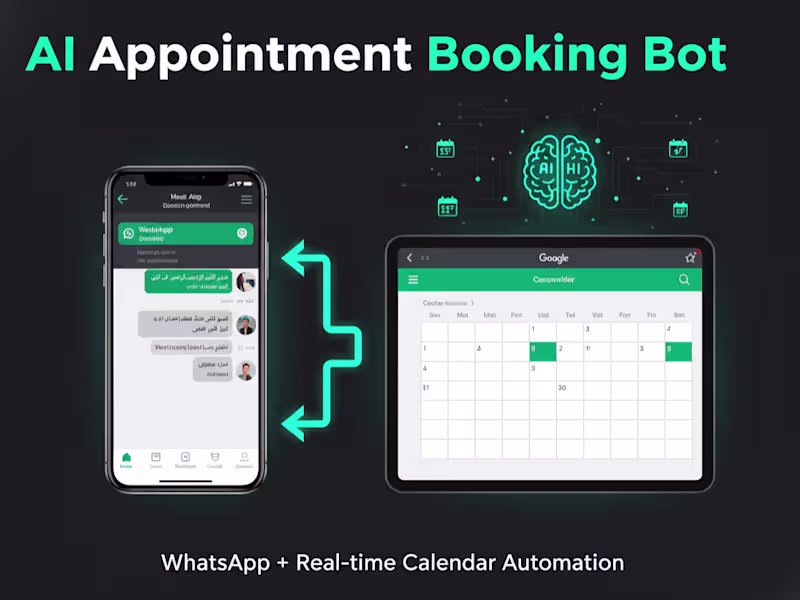 Cover image for AI Appointment Booking Bot with WhatsApp & Google Calendar