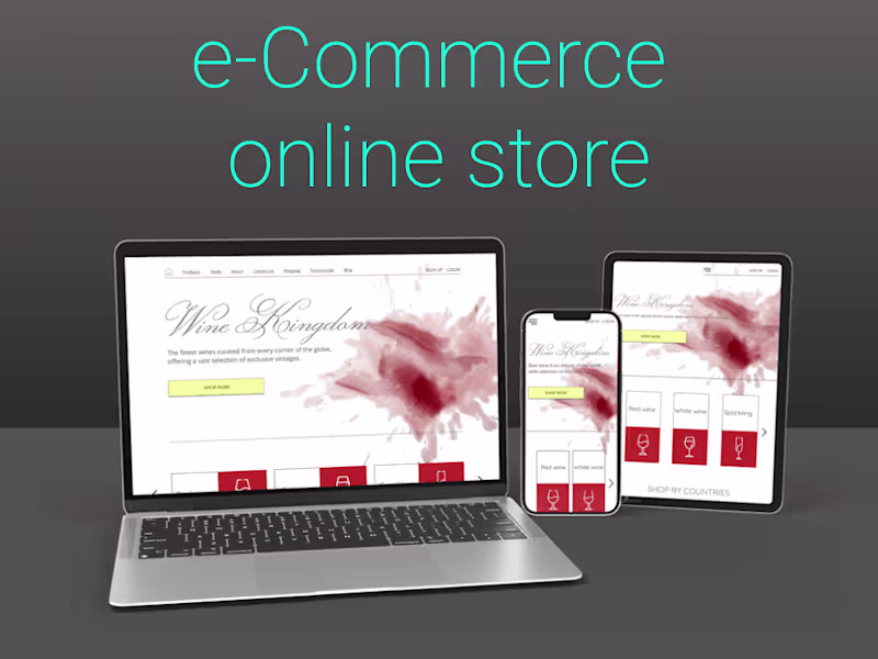 Cover image for UX/UI e-Commerce design, well-researched and analyzed.