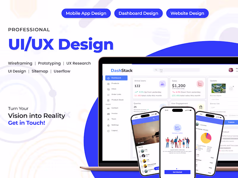 Cover image for UI/UX Design for Mobile & Web Applications