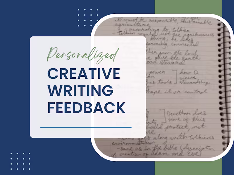 Cover image for Creative Writing Prose Editing and Feedback