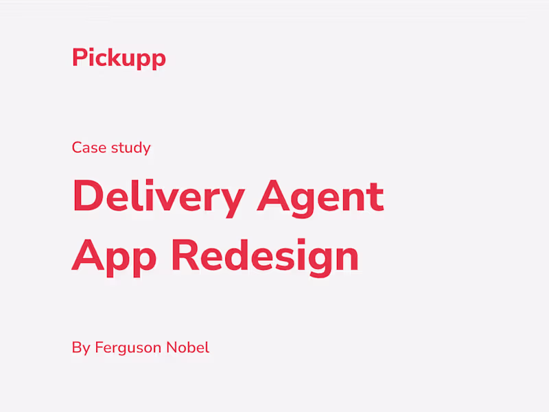 Cover image for Delivery agent app redesign