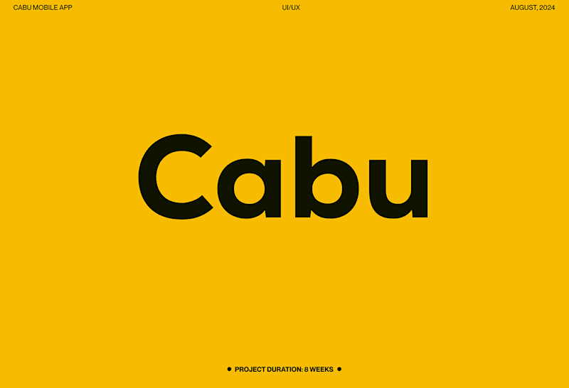 Cover image for Cabu hailing app Case study :: Behance