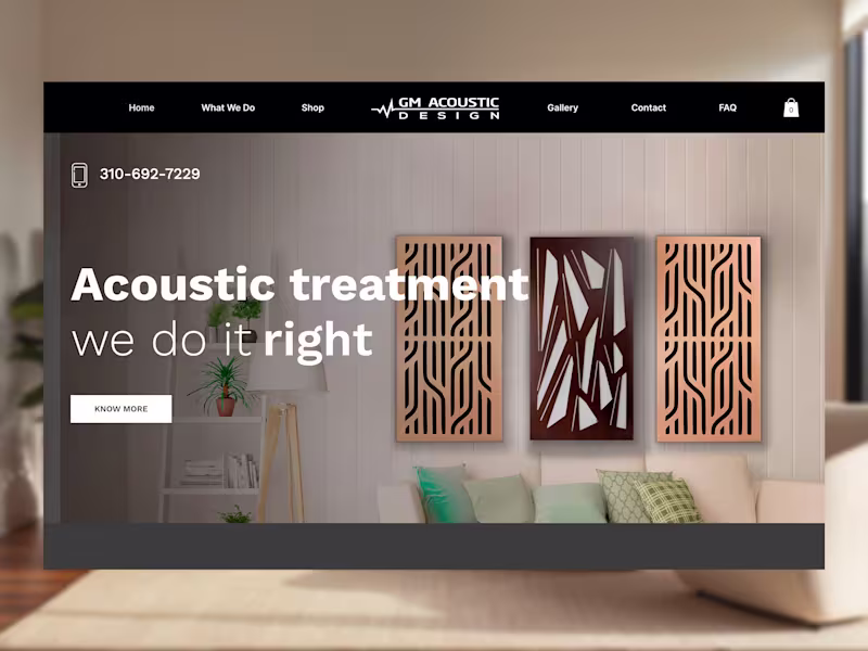 Cover image for Custom Website Development for GM Acoustic Design