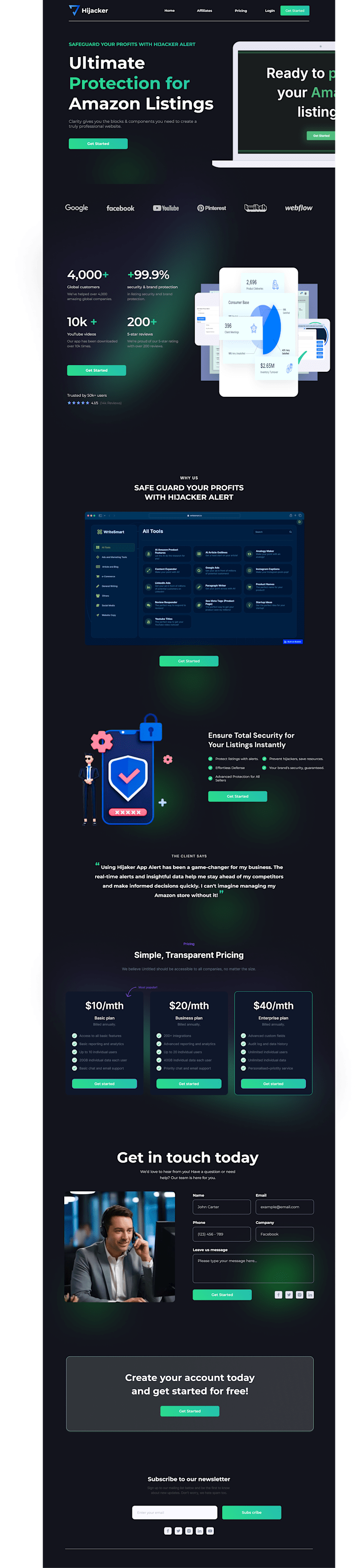 Cover image for UI/UX Design - Hijacker Alert: Amazon Listing Protection App
