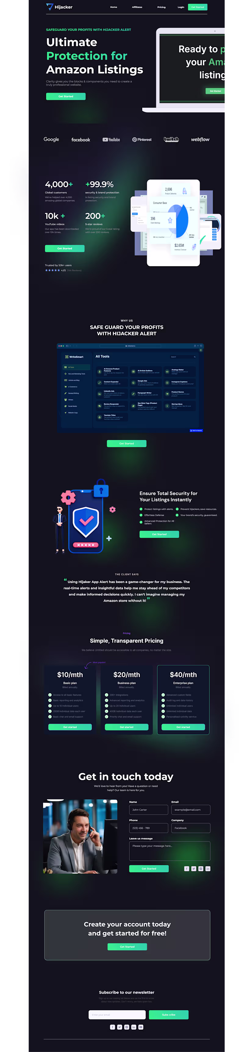 Cover image for UI/UX Design - Hijacker Alert: Amazon Listing Protection App