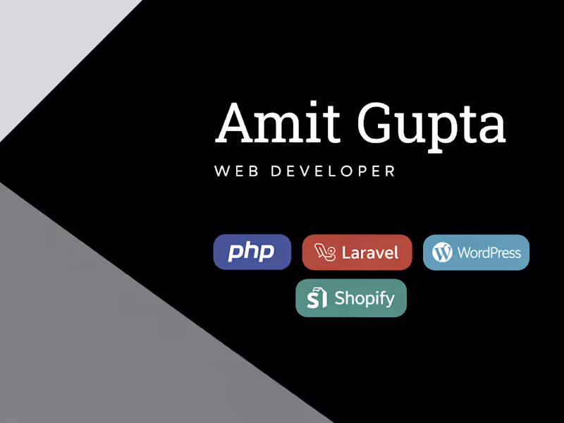 Cover image for Web Developer | Wordpress | Laravel | Shopify | WIX | Webflow