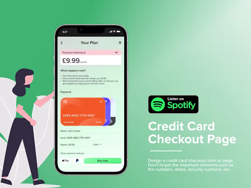 Cover image for Spotify - Payment Page