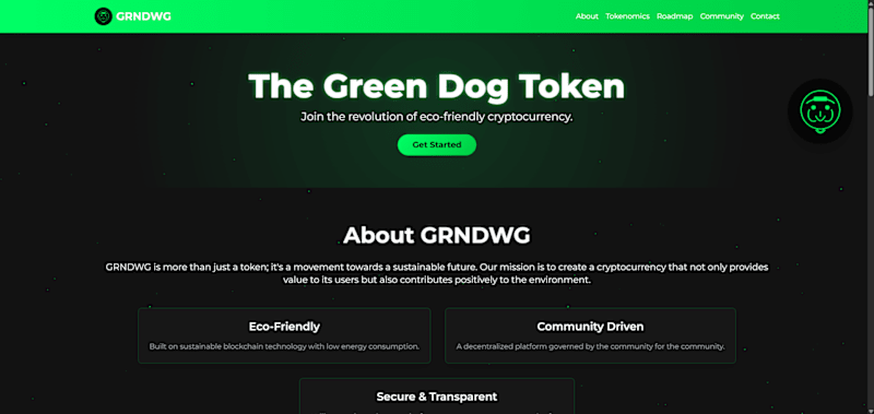 Cover image for Meme token The Green Dog Token