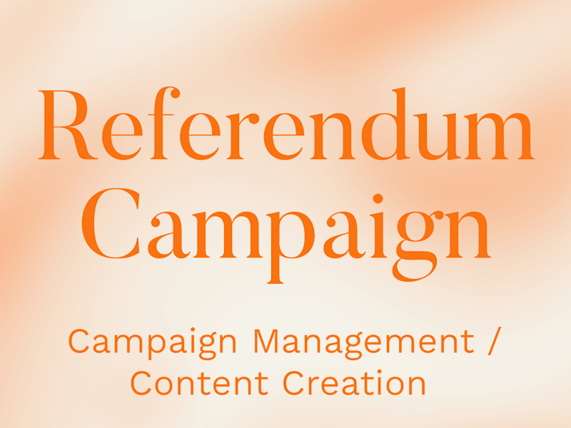 Cover image for Campaign Management - University Referendum 