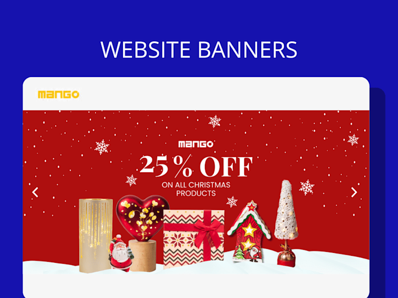 Cover image for Festive & Campaign-Website Banners for Mango Art & Stationery
