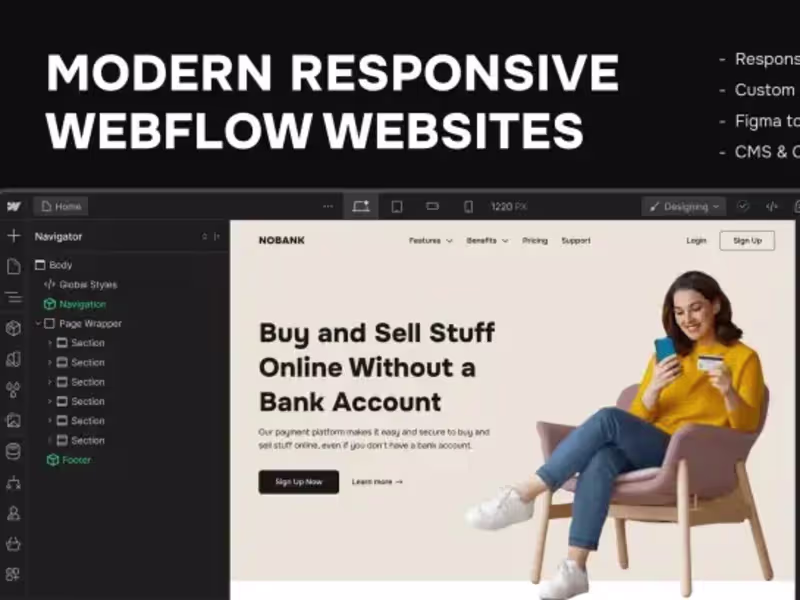 Cover image for Webflow Website Development from Figma Design