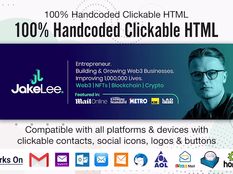 Cover image for Clickable HTML Email Signature Designs