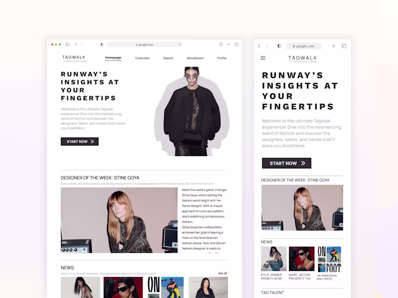 Cover image for Fashion website redesign