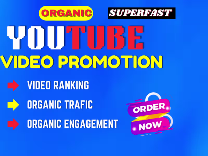 Cover image for I will do professional organic top youtube video promotion