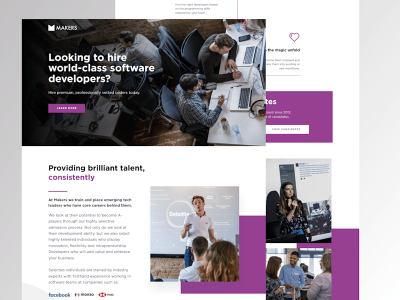Cover image for Website Design for Makers Group's Software Developer Program