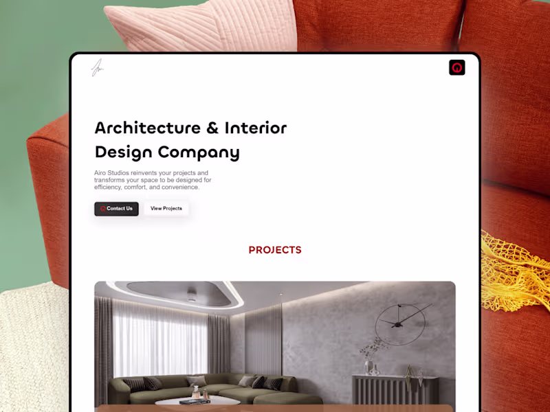 Cover image for Airo Studios • Framer Architecture Agency Website