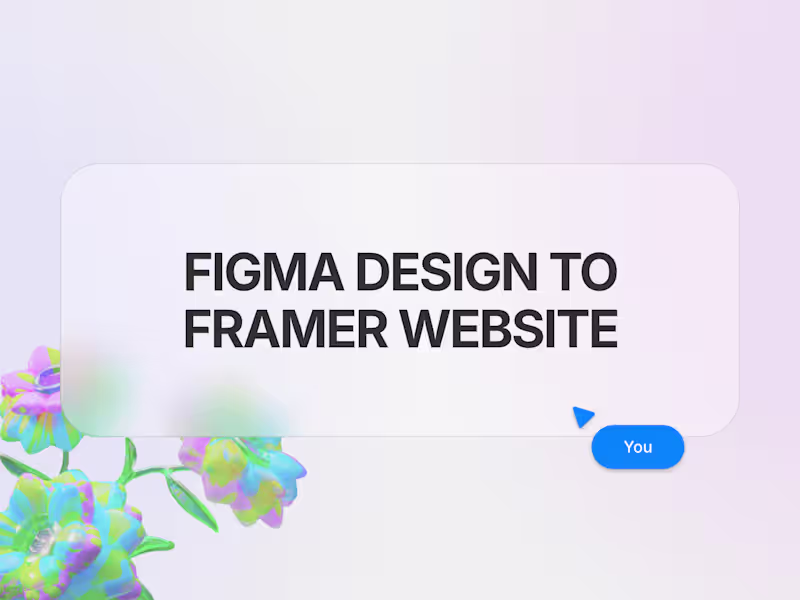Cover image for Figma to Framer