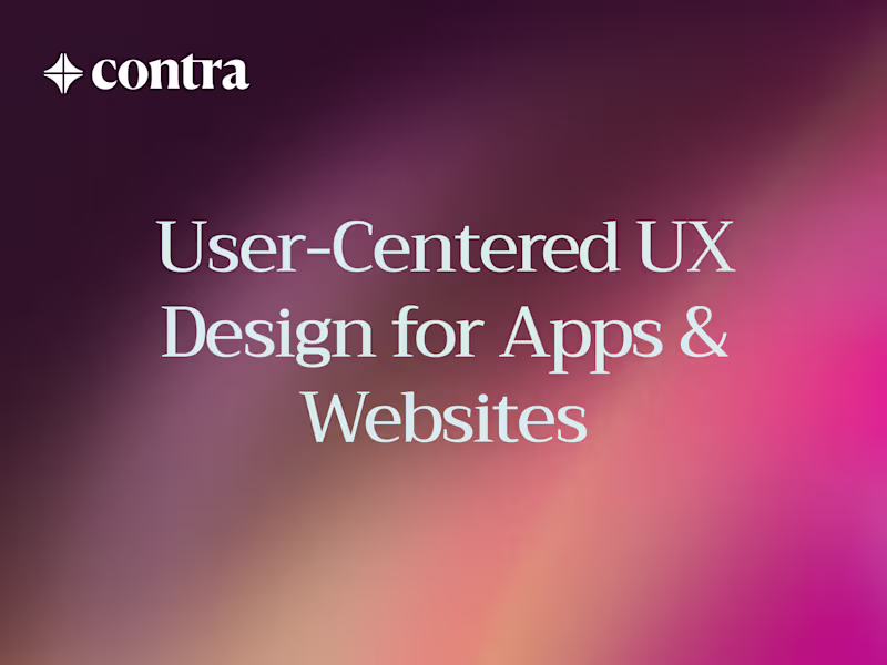 Cover image for User-Centered UX Design for Apps & Websites