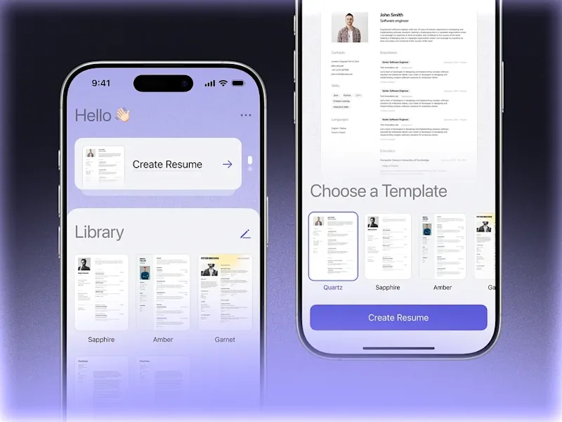 Cover image for Resume & CV Builder App for IOS