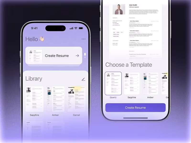 Cover image for Resume & CV Builder App for IOS
