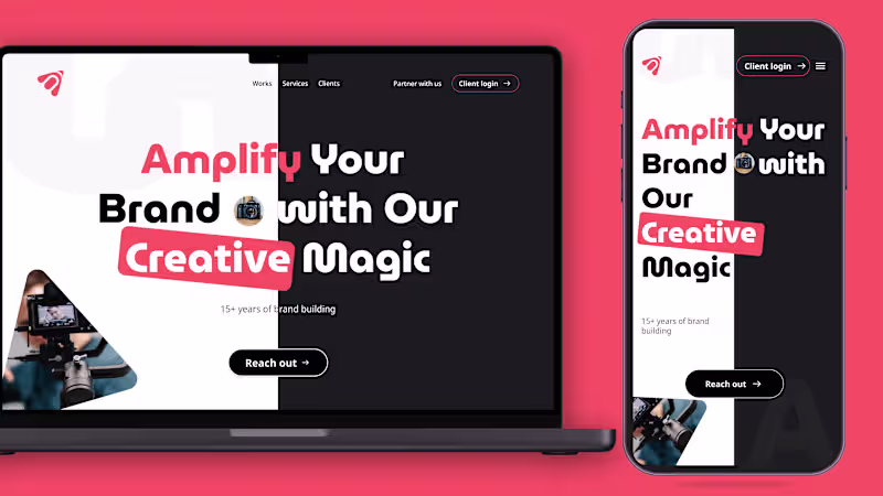 Cover image for Responsive creative agency website hero