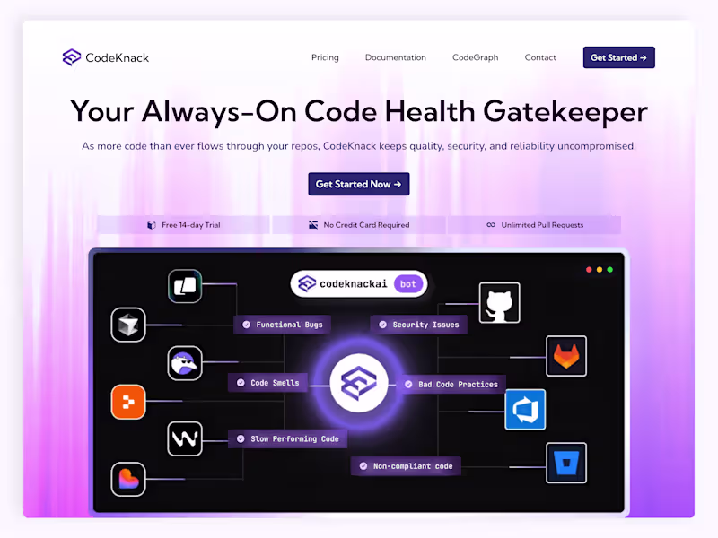Cover image for Landing Page Design for CodeKnack