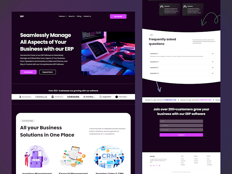 Cover image for ERP Website Design