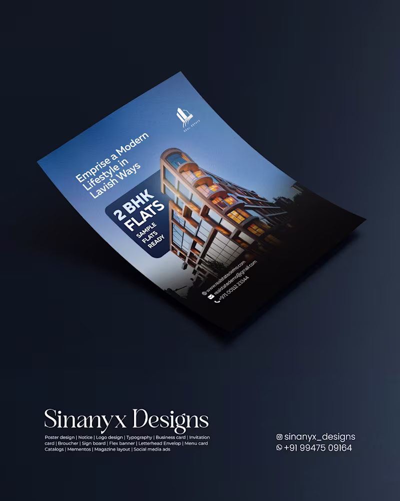 Cover image for Real estate poster :: Behance