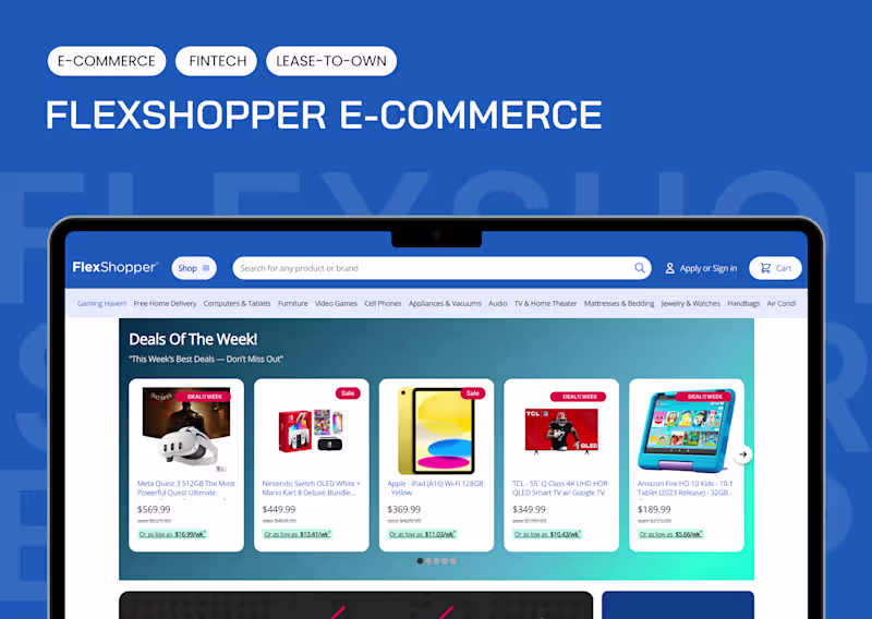 Cover image for Flexshopper is a large-scale e-commerce