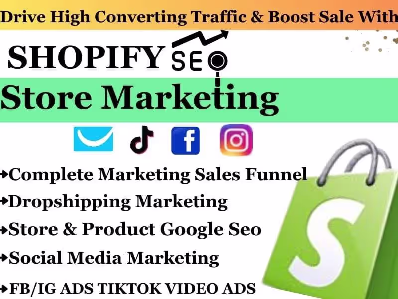 Cover image for I will Shopify marketing to increase your store sales 