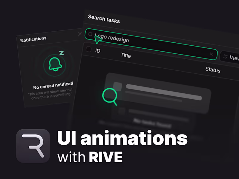 Cover image for UI Animations with RIVE