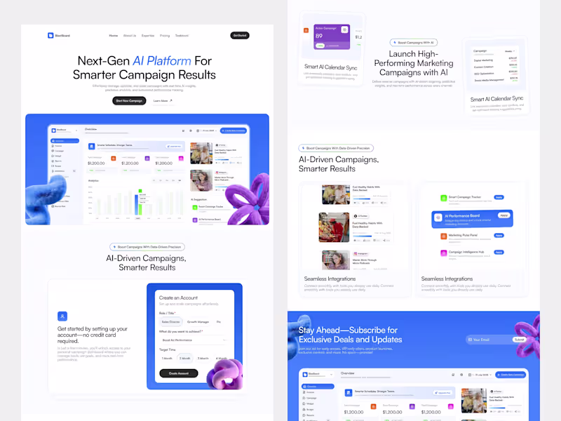 Cover image for BlastBoard AI-Powered Marketing Management SaaS Design