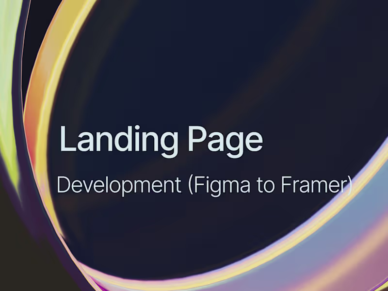 Cover image for Landing Page Development