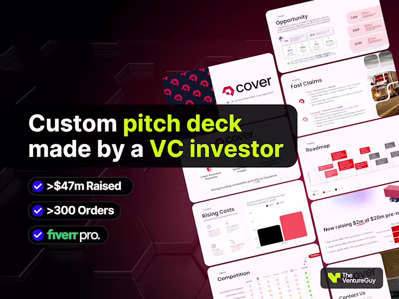 Cover image for Custom investor pitch deck made by a  venture capital investor