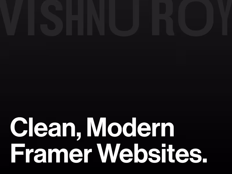 Cover image for Modern, Clean & Fast Framer Website for Startups