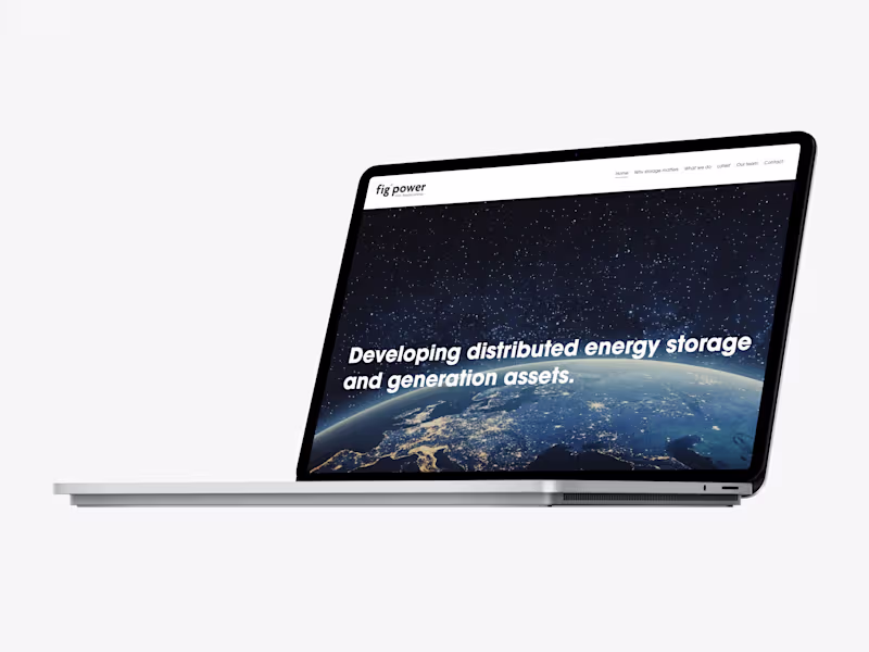 Cover image for Website creation for a battery storage business