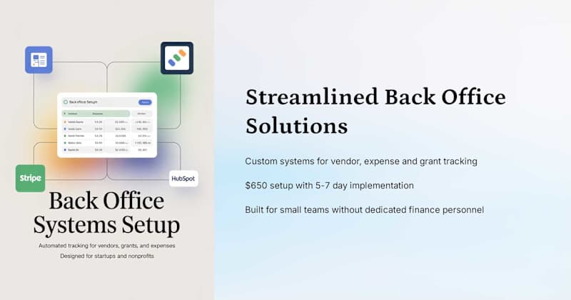 Cover image for Streamlined Back Office Solutions