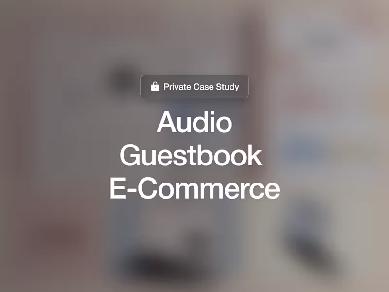 Cover image for Audio Guestbook E-Commerce Platform Development