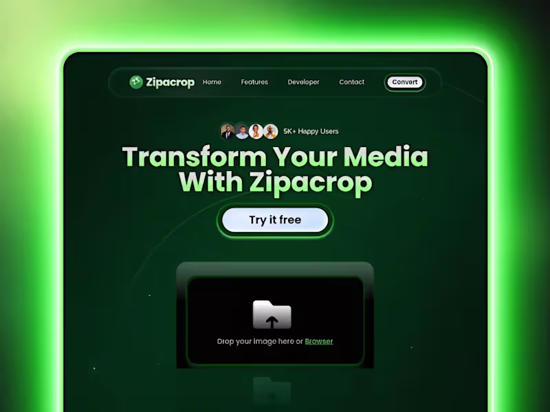 Cover image for 𝗭𝗜𝗣𝗔𝗖𝗥𝗢𝗣 : React Landing Page