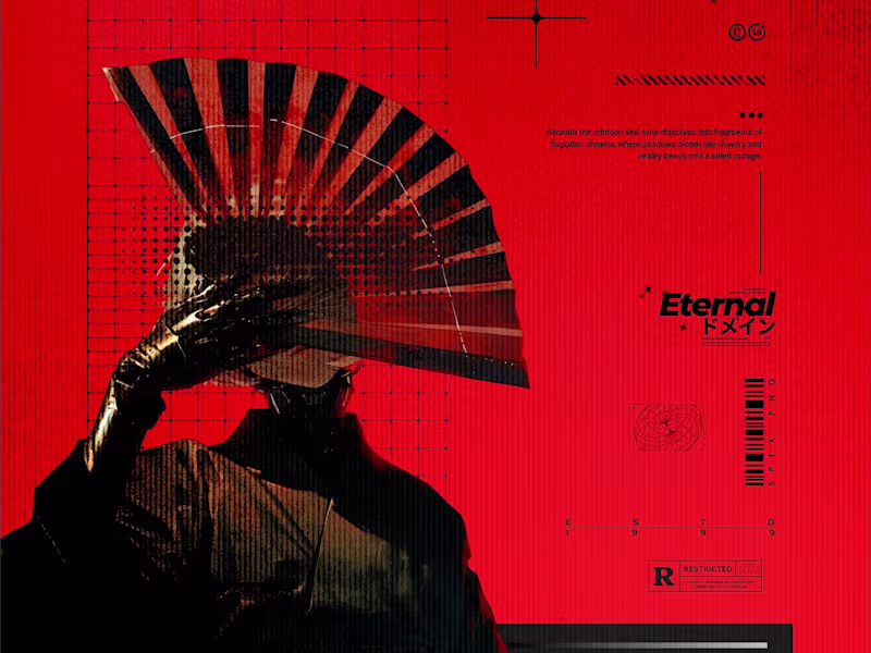 Cover image for CRIMSON VEIL | TYPOGRAPHIC POSTER DESIGN