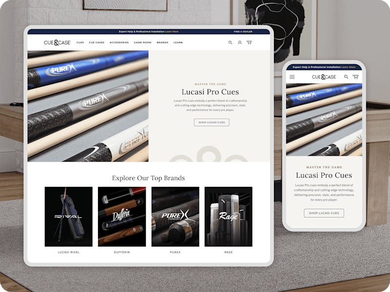 Cover image for Redesigning the Billiards Cue Experience on Shopify