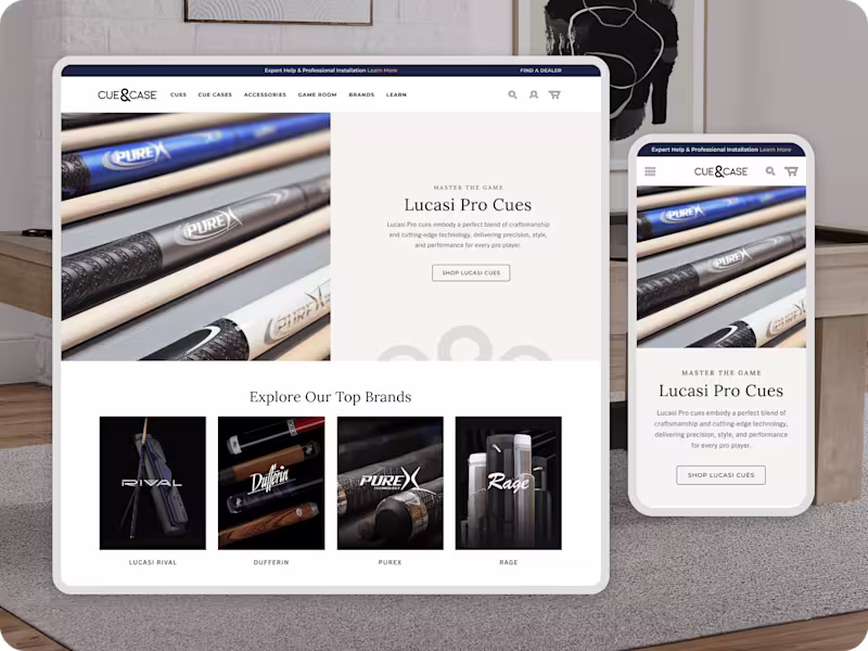 Cover image for Redesigning the Billiards Cue Experience on Shopify