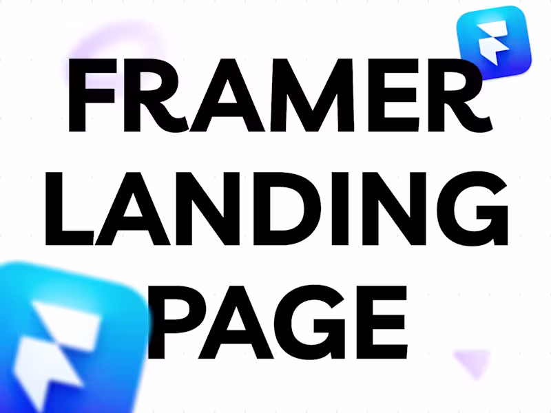 Cover image for Framer Landing page