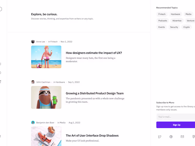Cover image for Mono — Multi Layout Blog Template for Framer