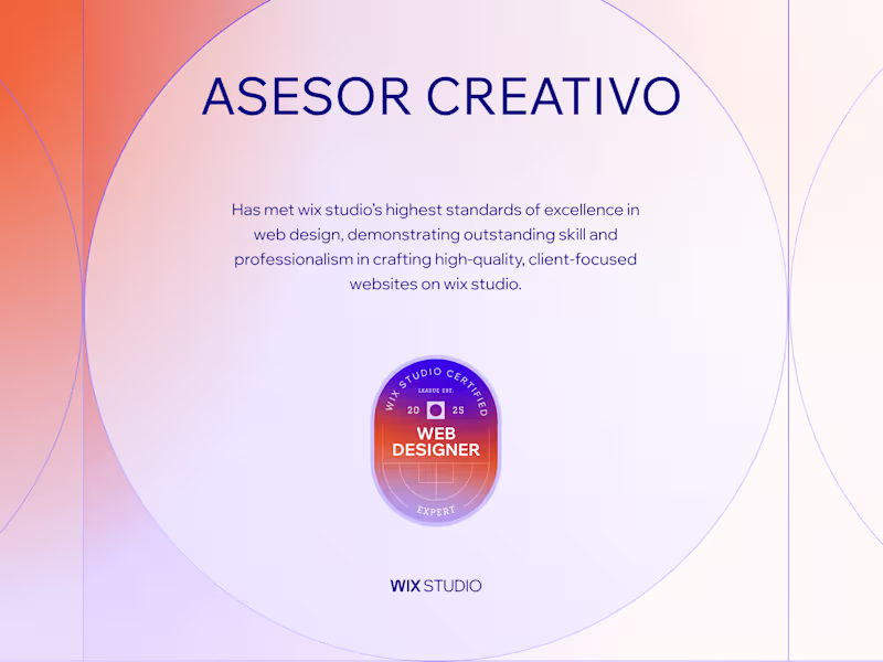 Cover image for Diseño web profesional | Wix Studio | Sitios modernos y ágiles