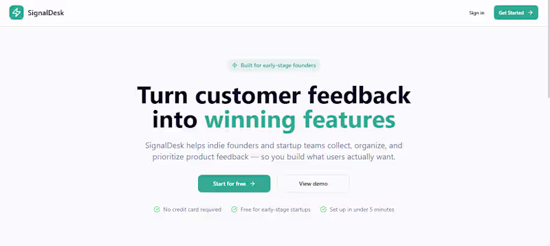 Cover image for SignalDesk MVP Development